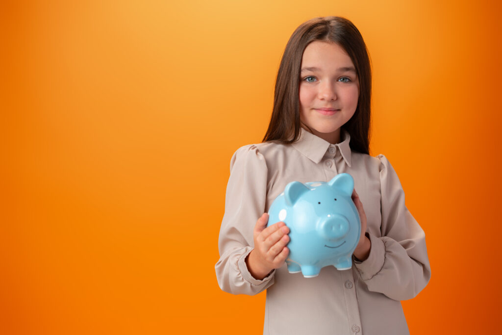teen girl piggy bank money management skills
